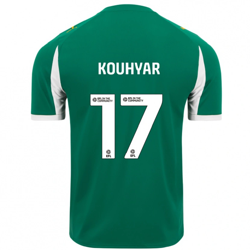 Danxen Kinder Maziar Kouhyar #17 Grün Weiß Auswärtstrikot Trikot 2025/26 T-Shirt