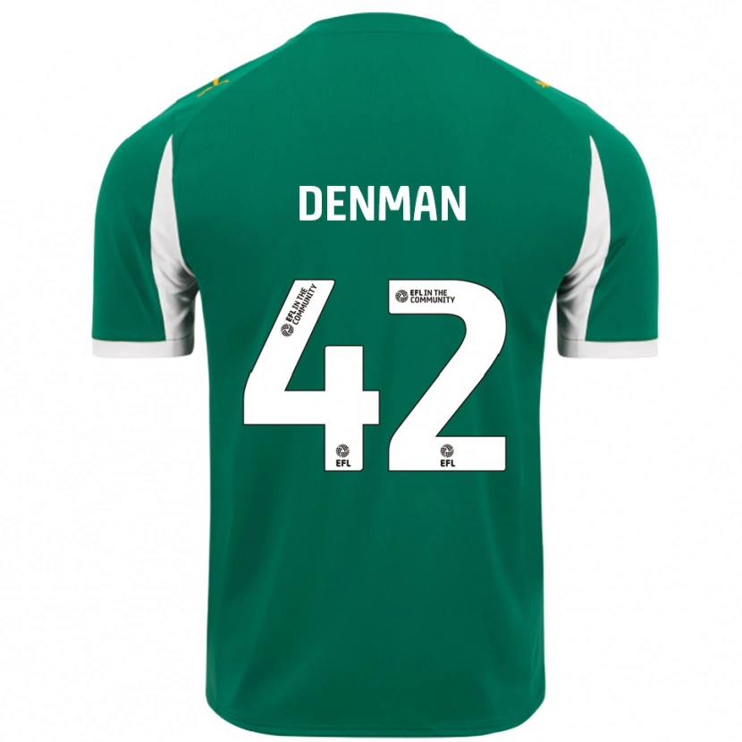 Danxen Kinder Zac Denman #42 Grün Weiß Auswärtstrikot Trikot 2025/26 T-Shirt