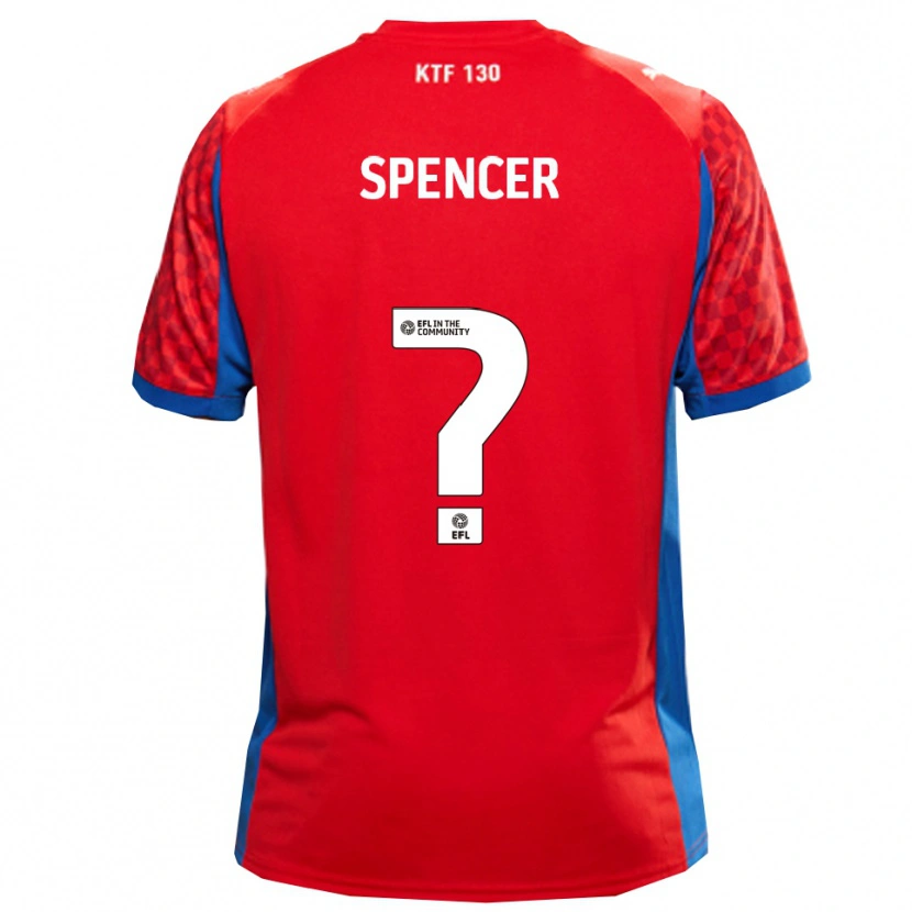 Danxen Kinder Ryan Spencer #0 Rot Blau Auswärtstrikot Trikot 2025/26 T-Shirt