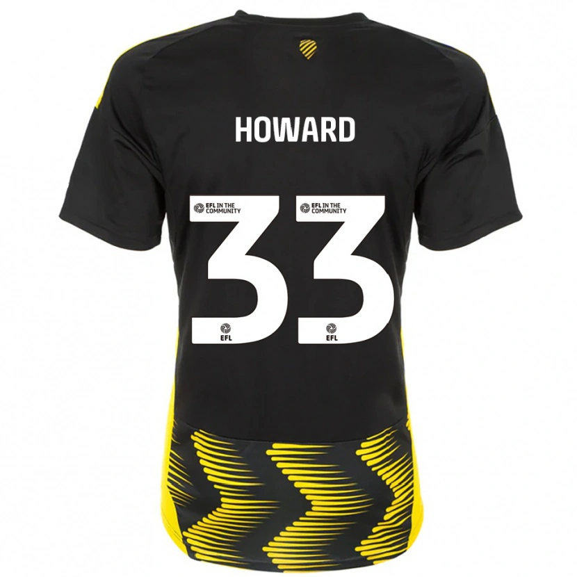 Danxen Kinder Mark Howard #33 Schwarz Gelb Auswärtstrikot Trikot 2025/26 T-Shirt
