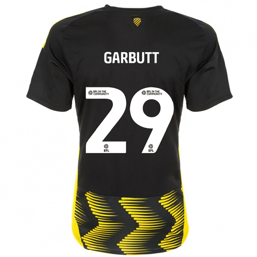 Danxen Kinder Luke Garbutt #29 Schwarz Gelb Auswärtstrikot Trikot 2025/26 T-Shirt