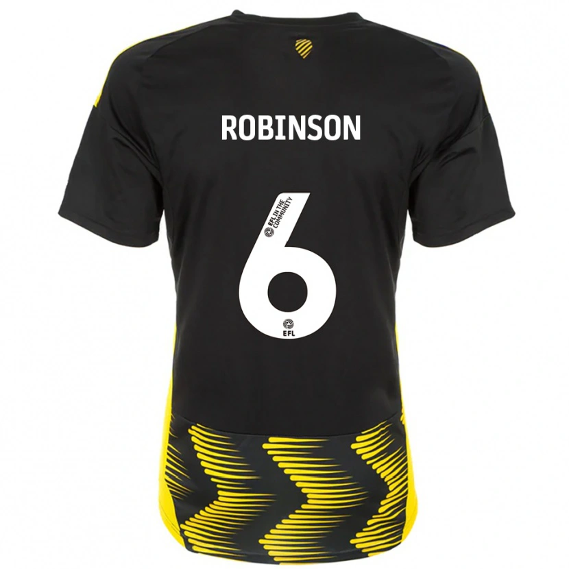 Danxen Kinder Lily Robinson #6 Schwarz Gelb Auswärtstrikot Trikot 2025/26 T-Shirt
