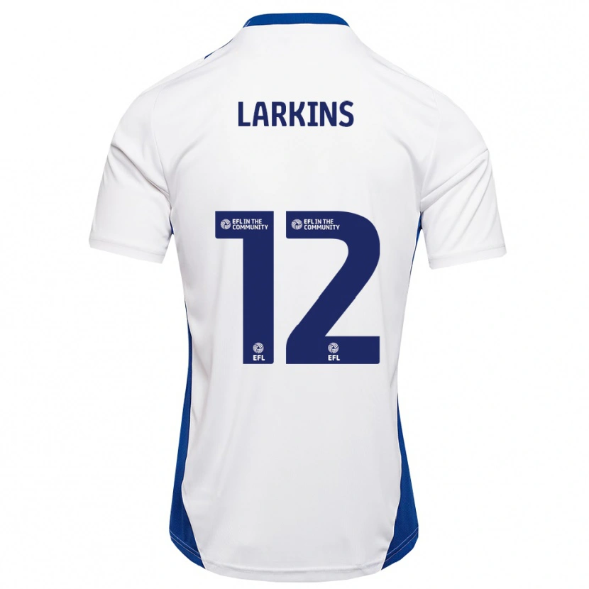 Danxen Kinder Kian Larkins #12 Weiß Blau Auswärtstrikot Trikot 2025/26 T-Shirt
