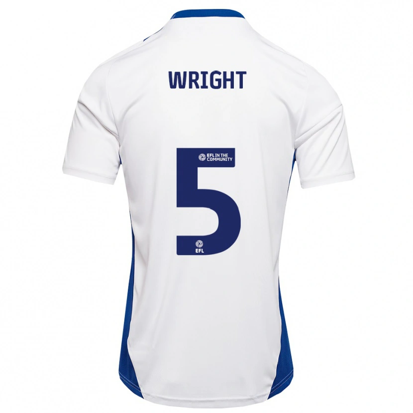 Danxen Kinder Will Wright #5 Weiß Blau Auswärtstrikot Trikot 2025/26 T-Shirt
