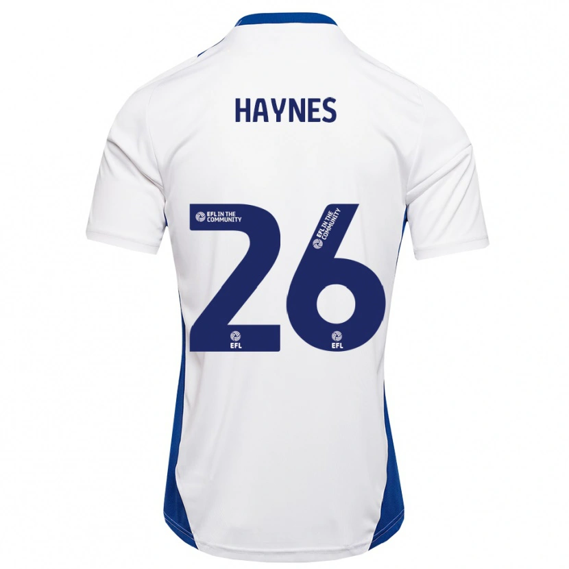 Danxen Kinder Billie Haynes #26 Weiß Blau Auswärtstrikot Trikot 2025/26 T-Shirt