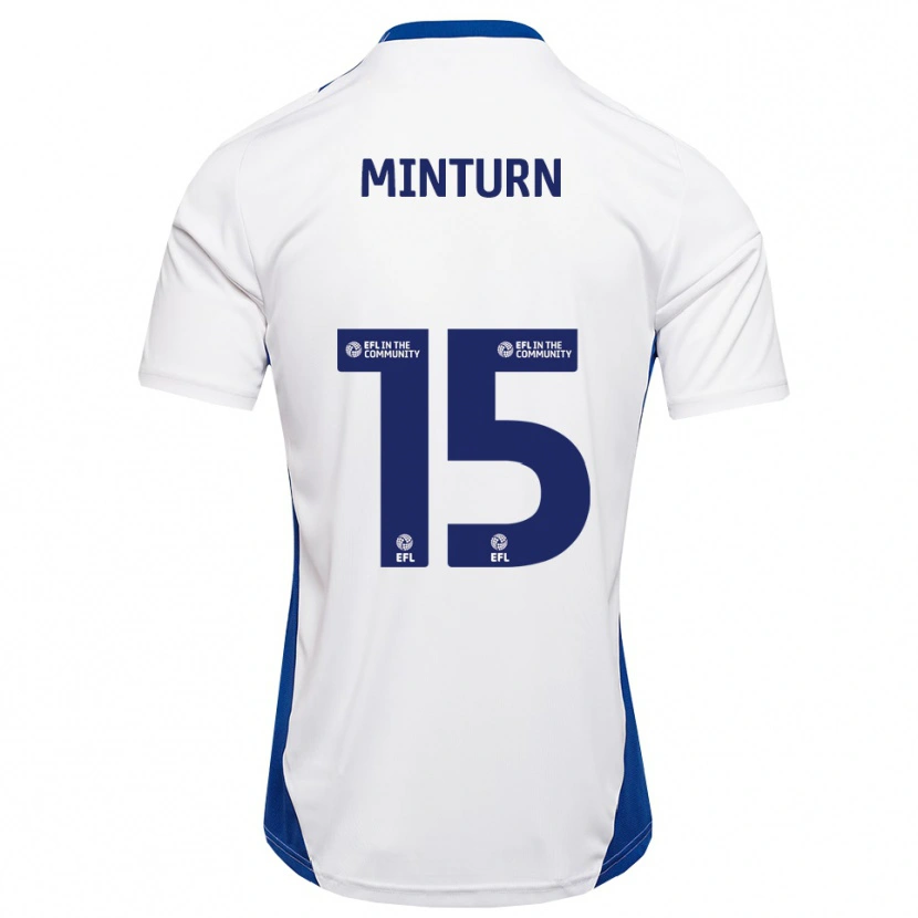 Danxen Kinder Harrison Minturn #15 Weiß Blau Auswärtstrikot Trikot 2025/26 T-Shirt