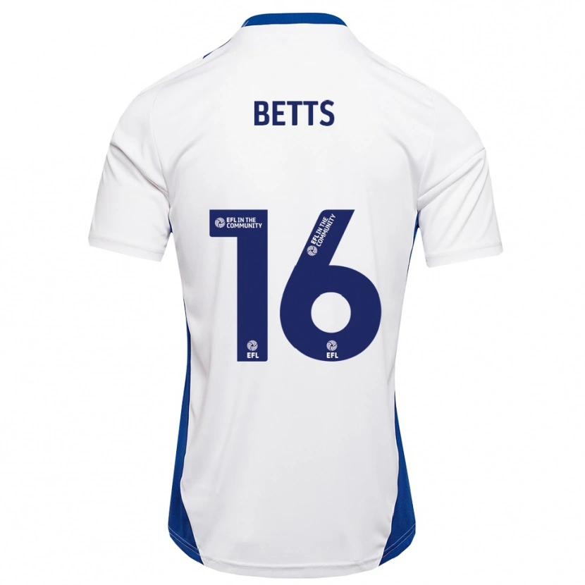 Danxen Kinder Charlie Betts #16 Weiß Blau Auswärtstrikot Trikot 2025/26 T-Shirt