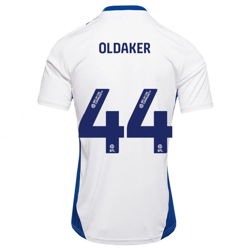 Danxen Kinder Darren Oldaker #44 Weiß Blau Auswärtstrikot Trikot 2025/26 T-Shirt