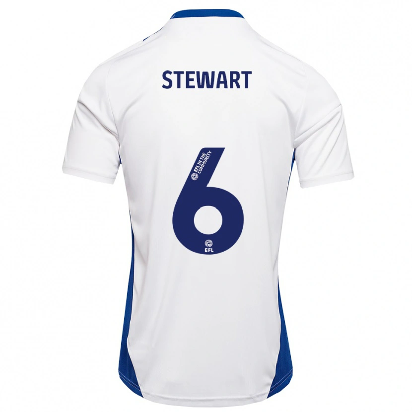 Danxen Kinder Alistair Stewart #6 Weiß Blau Auswärtstrikot Trikot 2025/26 T-Shirt