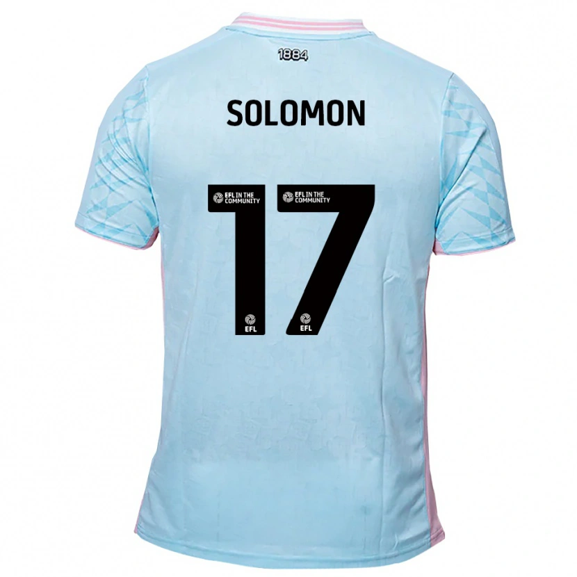 Danxen Kinder Sol Solomon #17 Himmelblau Pink Auswärtstrikot Trikot 2025/26 T-Shirt