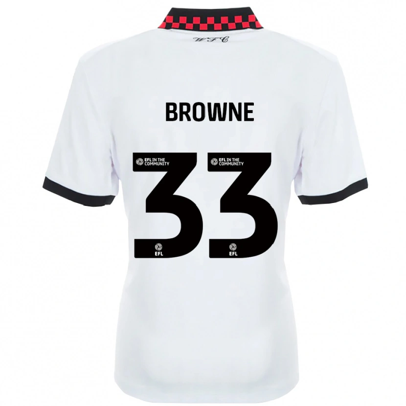 Danxen Kinder Rico Browne #33 Weiß Schwarz Auswärtstrikot Trikot 2025/26 T-Shirt