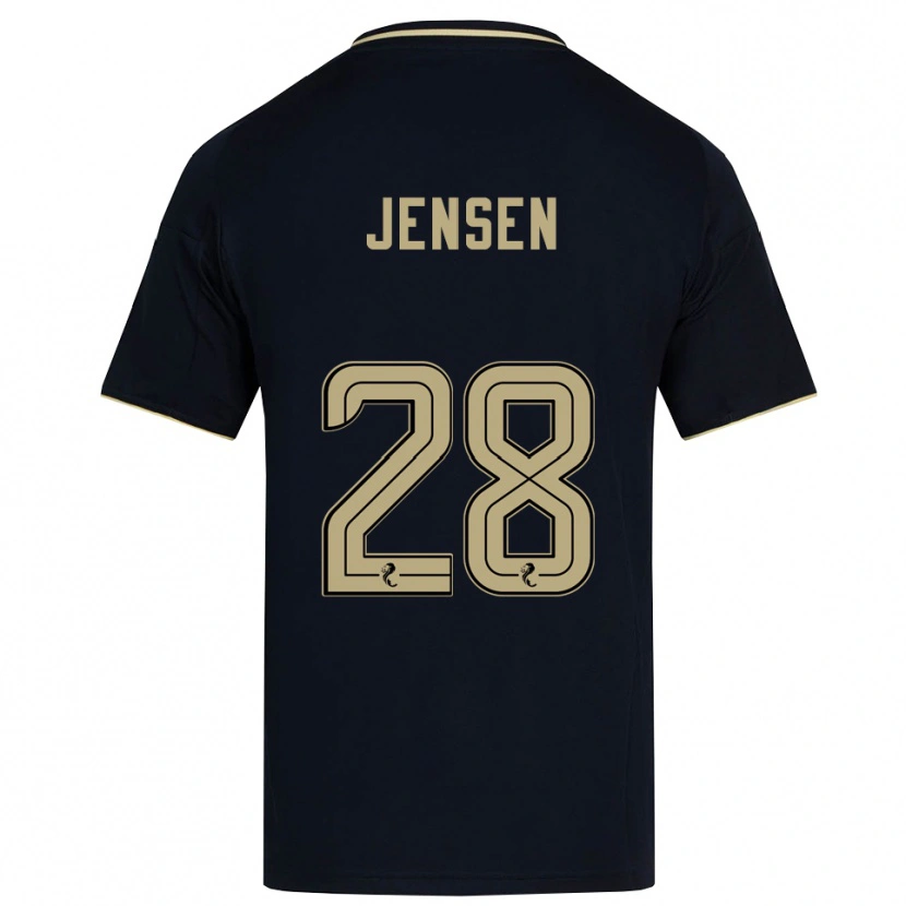 Danxen Kinder Alexander Jensen #28 Marine Gold Auswärtstrikot Trikot 2025/26 T-Shirt
