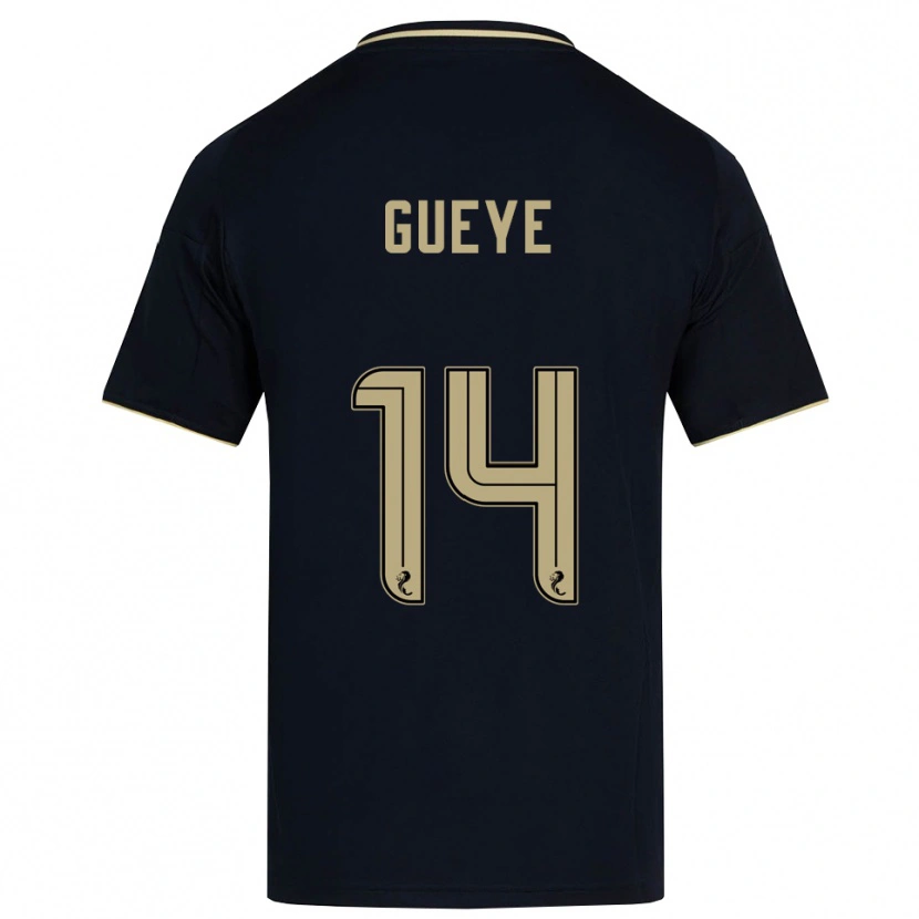 Danxen Kinder Pape Habib Gueye #14 Marine Gold Auswärtstrikot Trikot 2025/26 T-Shirt