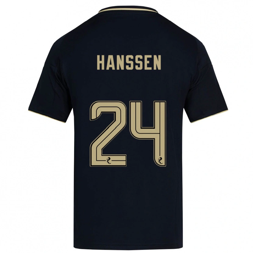 Danxen Kinder Nadine Hanssen #24 Marine Gold Auswärtstrikot Trikot 2025/26 T-Shirt