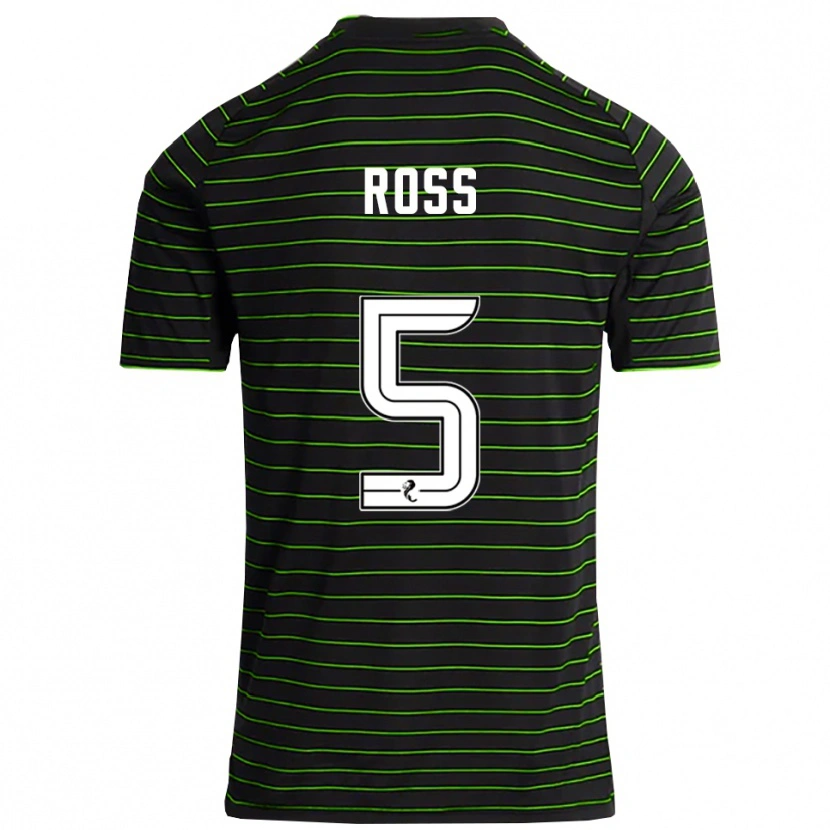Danxen Kinder Natalie Ross #5 Schwarz Grün Auswärtstrikot Trikot 2025/26 T-Shirt