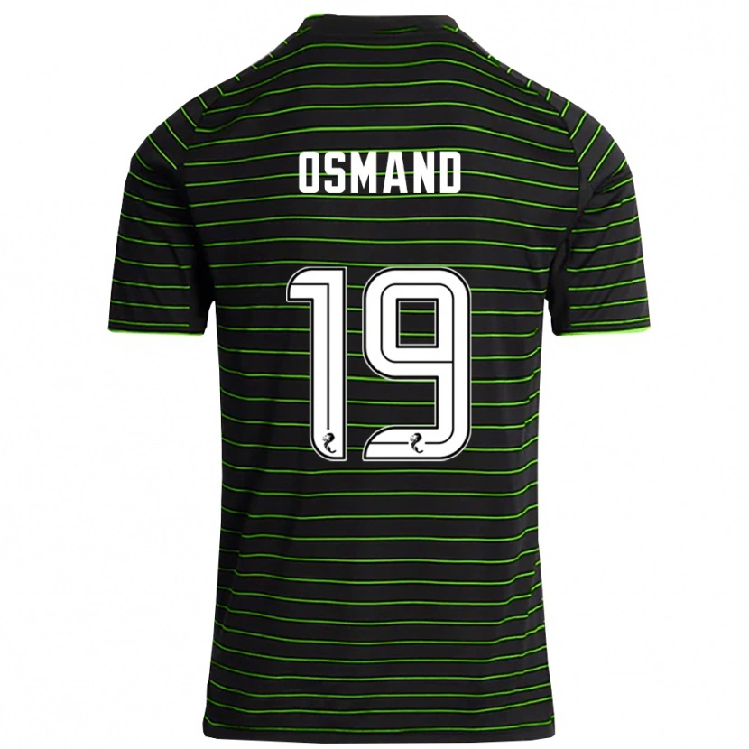 Danxen Kinder Callum Osmand #19 Schwarz Grün Auswärtstrikot Trikot 2025/26 T-Shirt