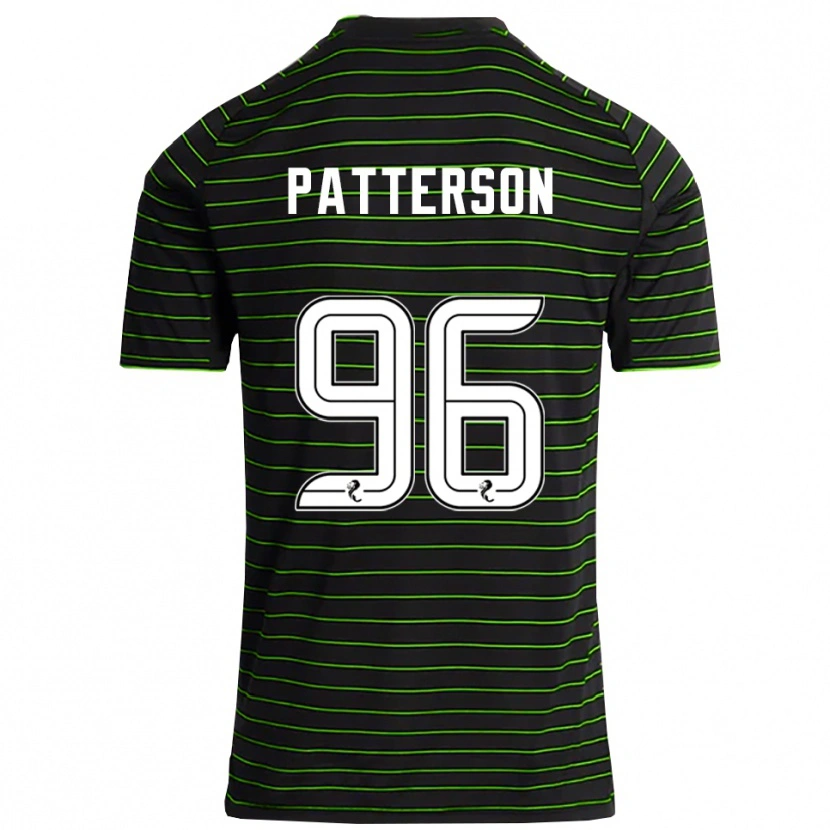 Danxen Kinder Cameron Patterson #96 Schwarz Grün Auswärtstrikot Trikot 2025/26 T-Shirt