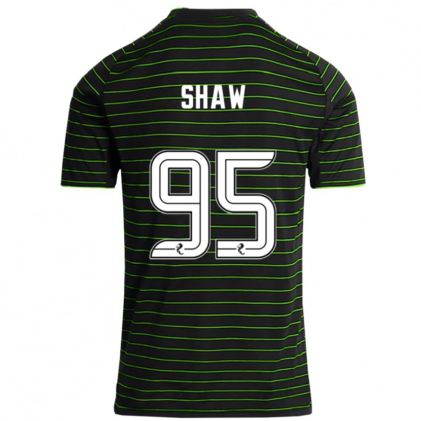 Danxen Kinder Corey Shaw #95 Schwarz Grün Auswärtstrikot Trikot 2025/26 T-Shirt