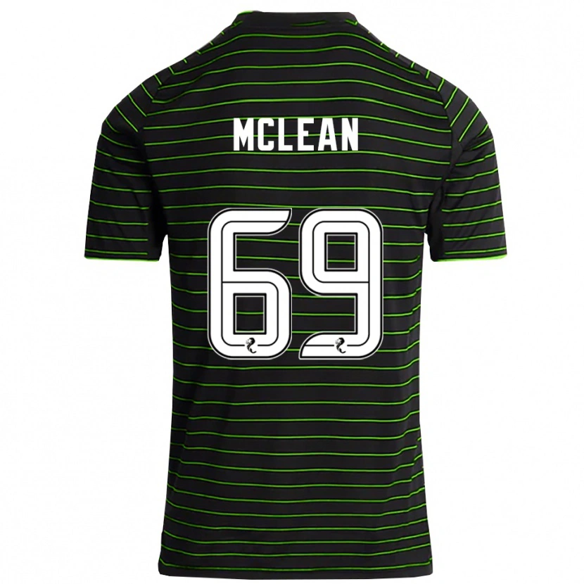 Danxen Kinder Kai Mclean #69 Schwarz Grün Auswärtstrikot Trikot 2025/26 T-Shirt