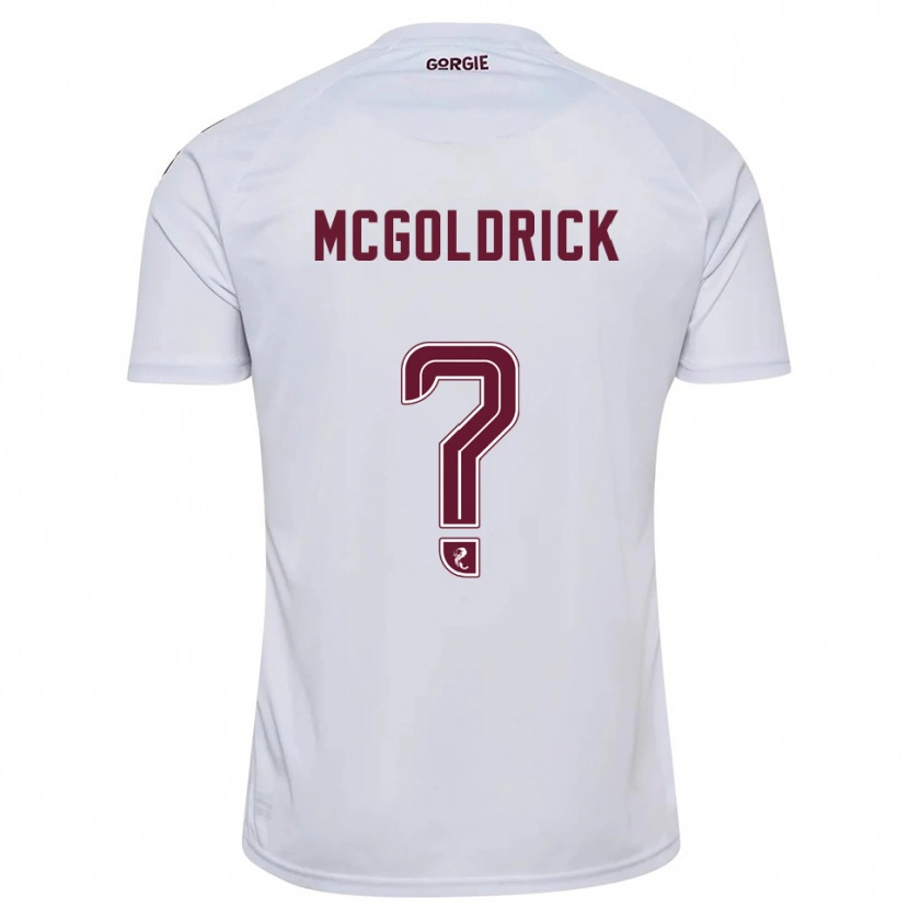 Danxen Kinder Zac Mcgoldrick #0 Weiß Burgunderrot Auswärtstrikot Trikot 2025/26 T-Shirt