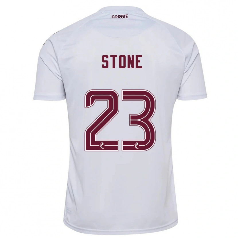 Danxen Kinder Harry Stone #23 Weiß Burgunderrot Auswärtstrikot Trikot 2025/26 T-Shirt