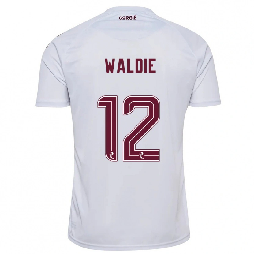 Danxen Kinder Lizzie Waldie #12 Weiß Burgunderrot Auswärtstrikot Trikot 2025/26 T-Shirt