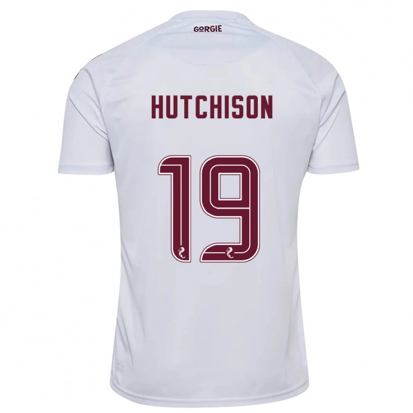 Danxen Kinder Bayley Hutchison #19 Weiß Burgunderrot Auswärtstrikot Trikot 2025/26 T-Shirt