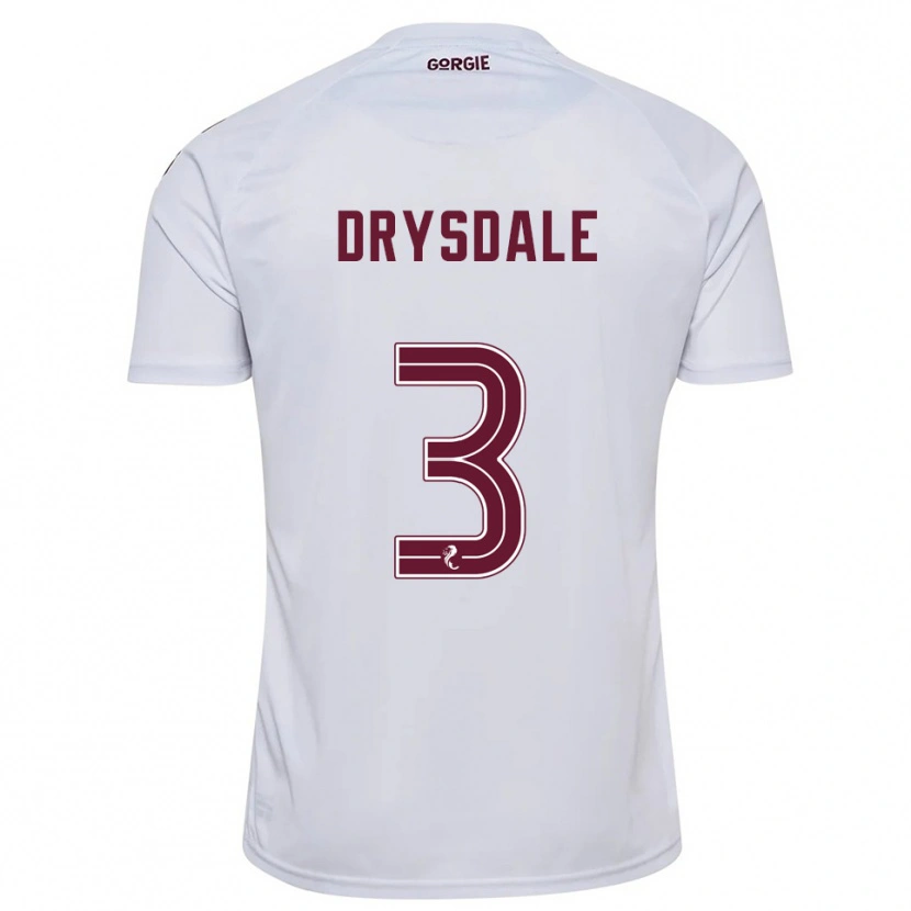 Danxen Kinder Ethan Drysdale #3 Weiß Burgunderrot Auswärtstrikot Trikot 2025/26 T-Shirt