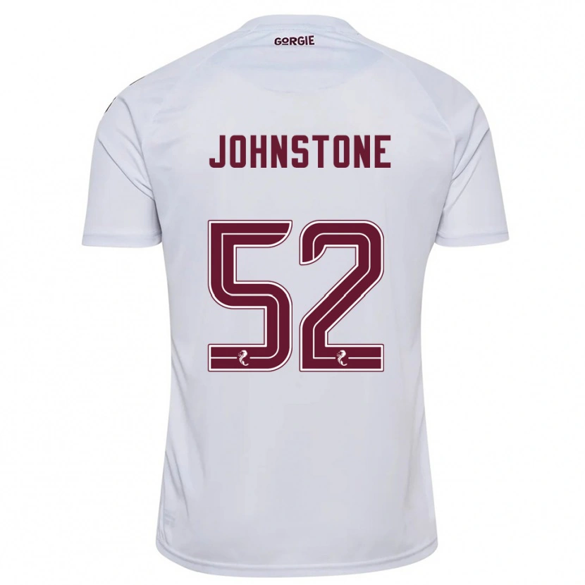 Danxen Kinder Rachael Johnstone #52 Weiß Burgunderrot Auswärtstrikot Trikot 2025/26 T-Shirt