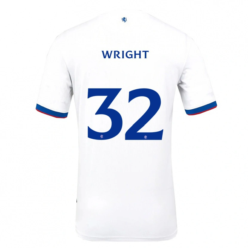 Danxen Kinder Kieran Wright #32 Weiß Rot Blau Auswärtstrikot Trikot 2025/26 T-Shirt