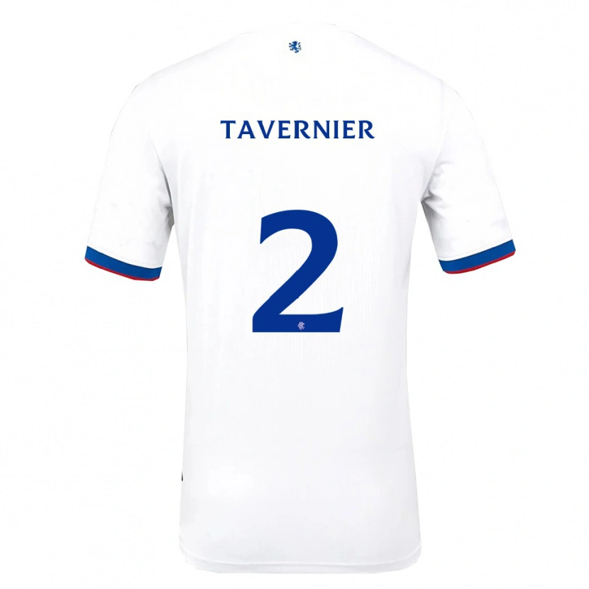 Danxen Kinder James Tavernier #2 Weiß Rot Blau Auswärtstrikot Trikot 2025/26 T-Shirt