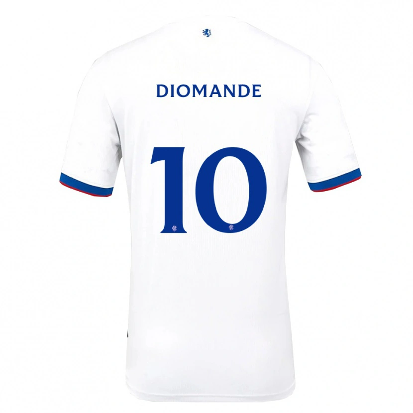 Danxen Kinder Mohamed Diomandé #10 Weiß Rot Blau Auswärtstrikot Trikot 2025/26 T-Shirt