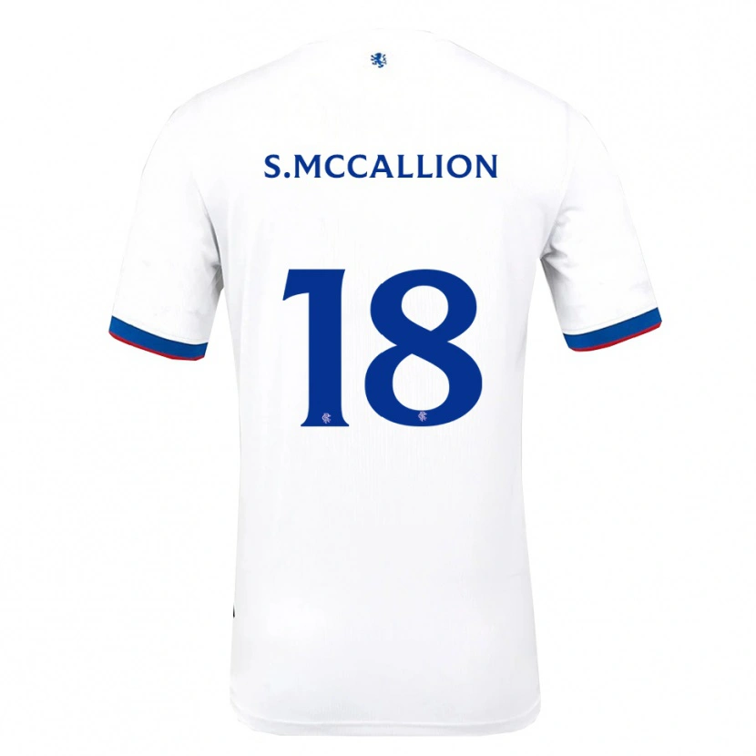 Danxen Kinder Stuart Mccallion #18 Weiß Rot Blau Auswärtstrikot Trikot 2025/26 T-Shirt