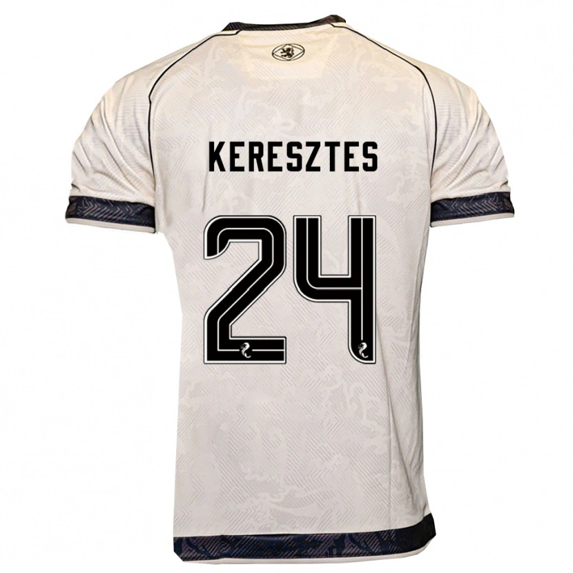 Danxen Kinder Krisztián Keresztes #24 Weiß Schwarz Auswärtstrikot Trikot 2025/26 T-Shirt