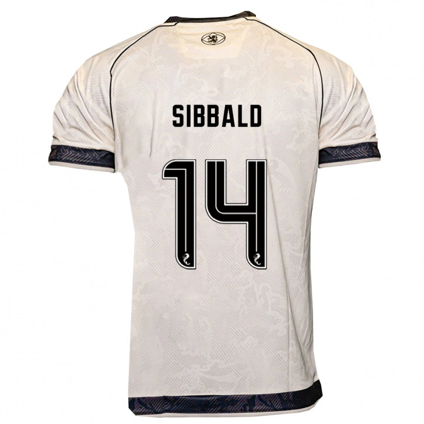 Danxen Kinder Craig Sibbald #14 Weiß Schwarz Auswärtstrikot Trikot 2025/26 T-Shirt