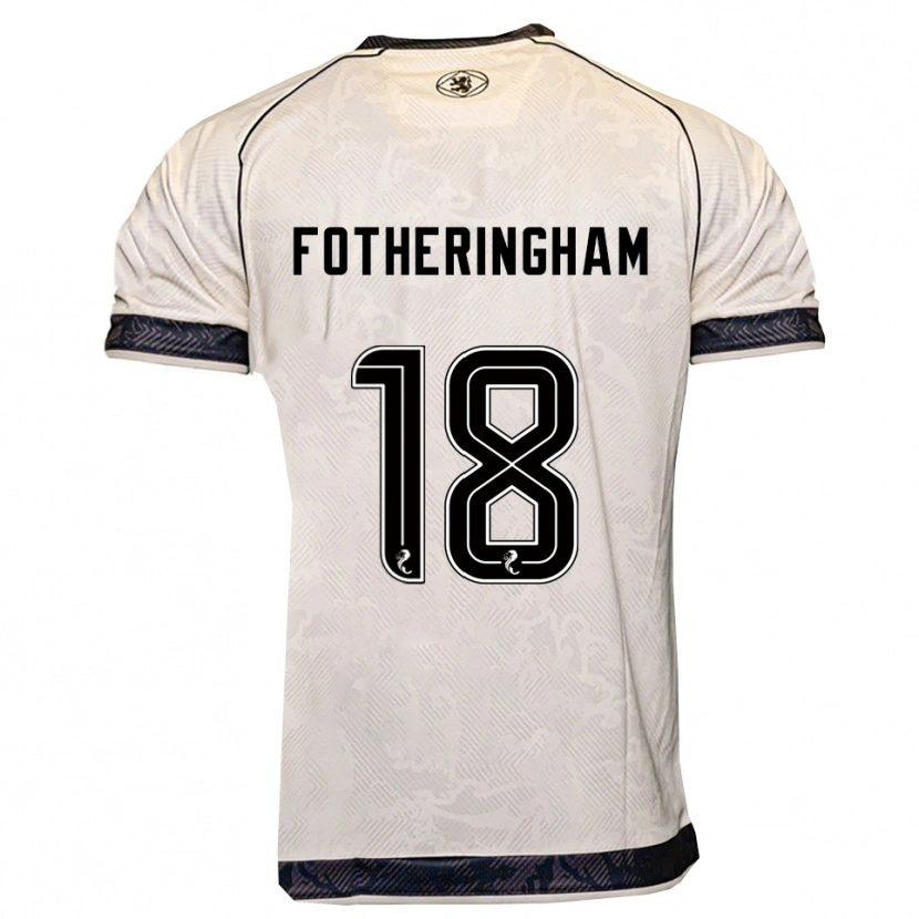 Danxen Kinder Kai Fotheringham #18 Weiß Schwarz Auswärtstrikot Trikot 2025/26 T-Shirt