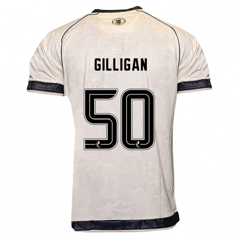 Danxen Kinder Keir Gilligan #50 Weiß Schwarz Auswärtstrikot Trikot 2025/26 T-Shirt