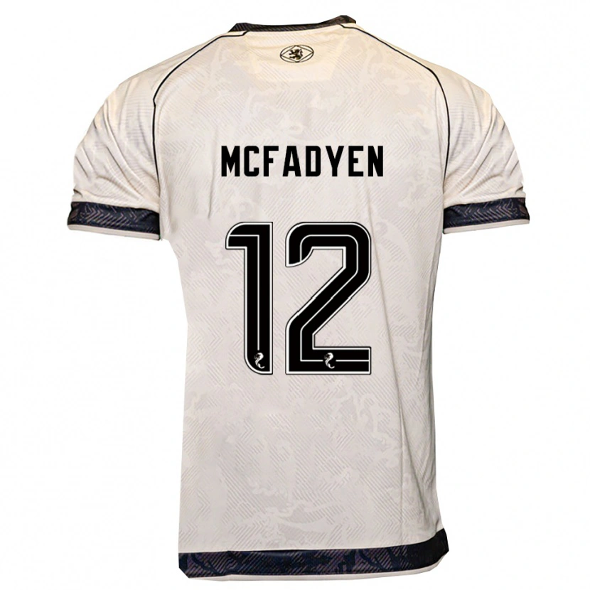 Danxen Kinder Stacey Mcfadyen #12 Weiß Schwarz Auswärtstrikot Trikot 2025/26 T-Shirt