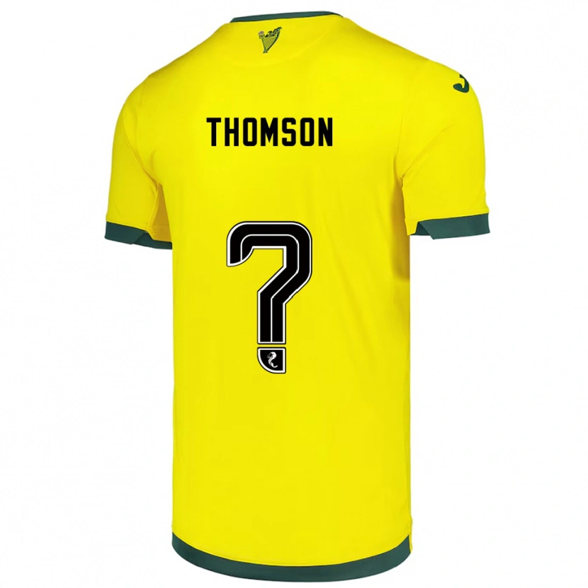 Danxen Kinder Jackson Thomson #0 Gelb Grün Auswärtstrikot Trikot 2025/26 T-Shirt