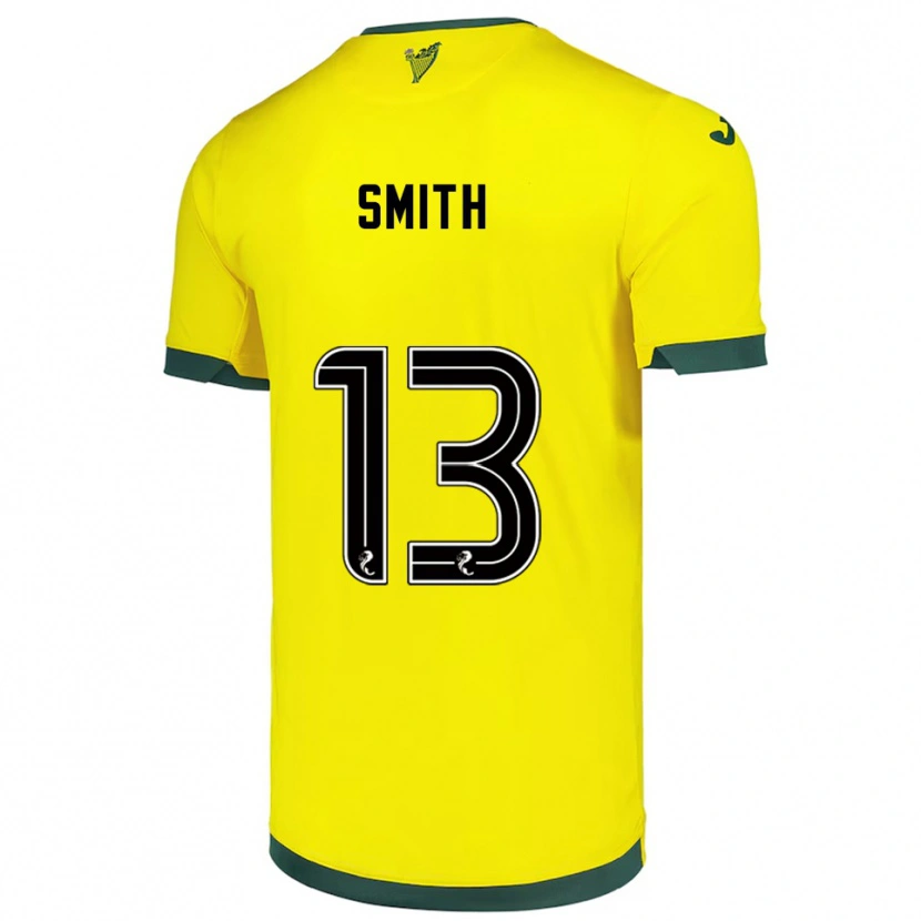 Danxen Kinder Jordan Smith #13 Gelb Grün Auswärtstrikot Trikot 2025/26 T-Shirt