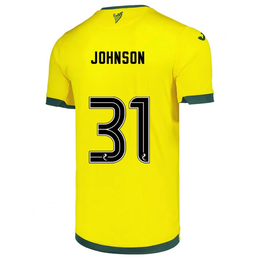 Danxen Kinder Murray Johnson #31 Gelb Grün Auswärtstrikot Trikot 2025/26 T-Shirt