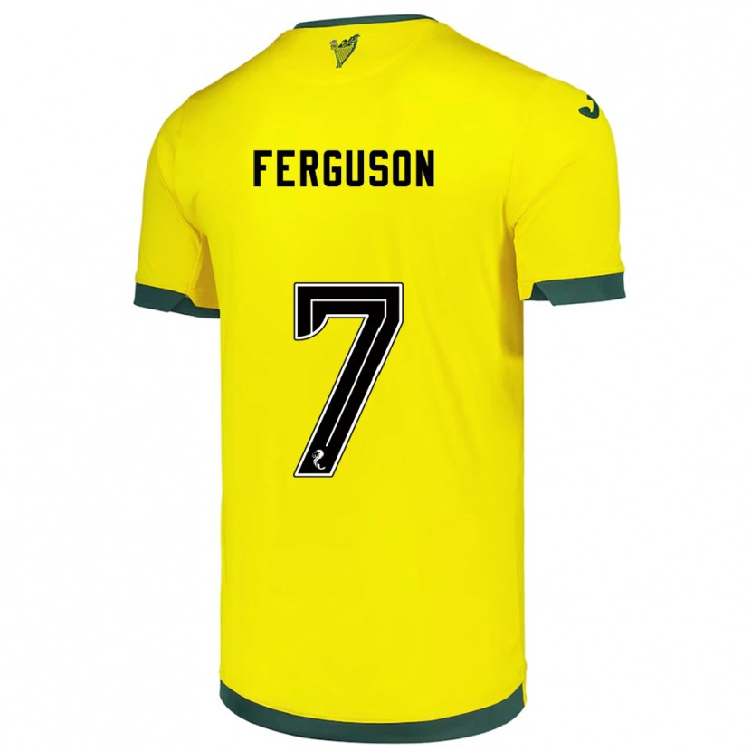 Danxen Kinder Abbie Ferguson #7 Gelb Grün Auswärtstrikot Trikot 2025/26 T-Shirt