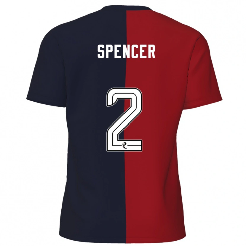 Danxen Kinder Joe Spencer #2 Rot Marine Auswärtstrikot Trikot 2025/26 T-Shirt