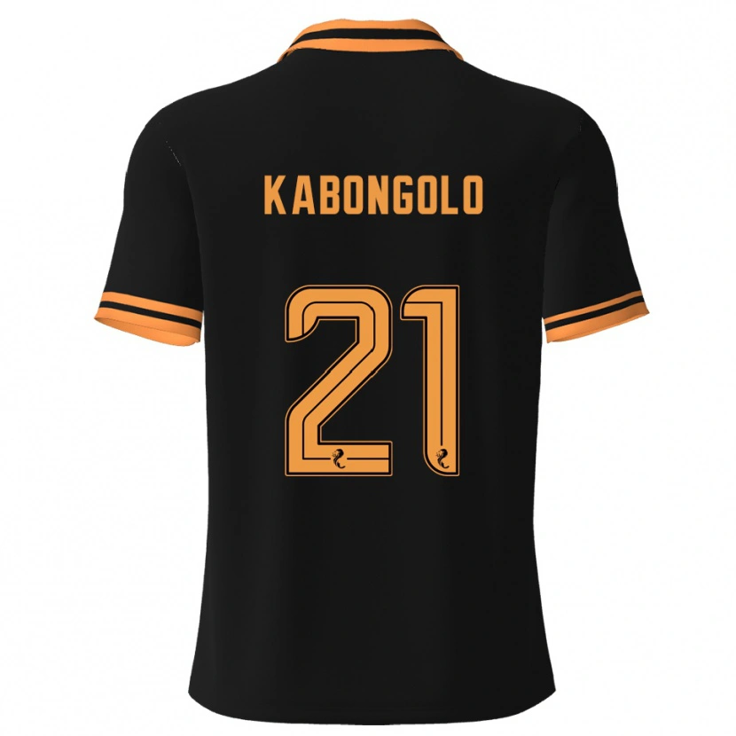 Danxen Kinder Brooklyn Kabongolo #21 Schwarz Gelb Auswärtstrikot Trikot 2025/26 T-Shirt