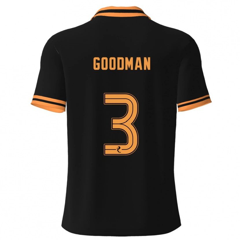 Danxen Kinder Mya Goodman #3 Schwarz Gelb Auswärtstrikot Trikot 2025/26 T-Shirt