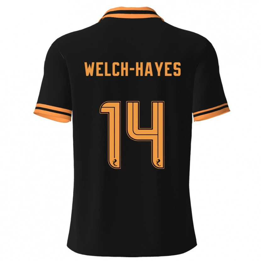 Danxen Kinder Miles Welch-Hayes #14 Schwarz Gelb Auswärtstrikot Trikot 2025/26 T-Shirt