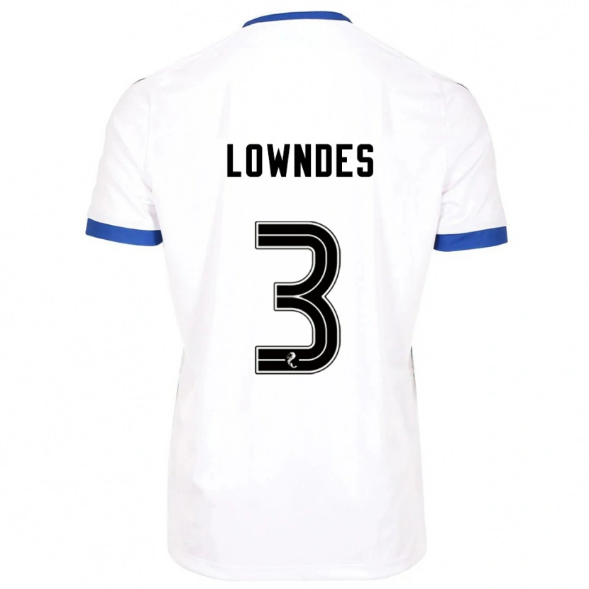 Danxen Kinder Thomas Lowndes #3 Weiß Blau Auswärtstrikot Trikot 2025/26 T-Shirt