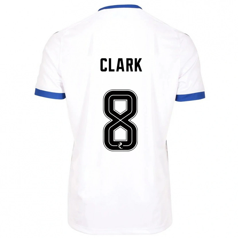 Danxen Kinder Hannah Clark #8 Weiß Blau Auswärtstrikot Trikot 2025/26 T-Shirt
