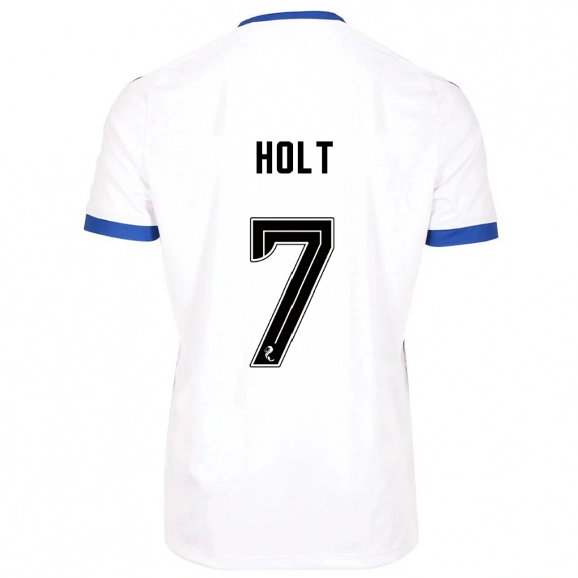 Danxen Kinder Jason Holt #7 Weiß Blau Auswärtstrikot Trikot 2025/26 T-Shirt