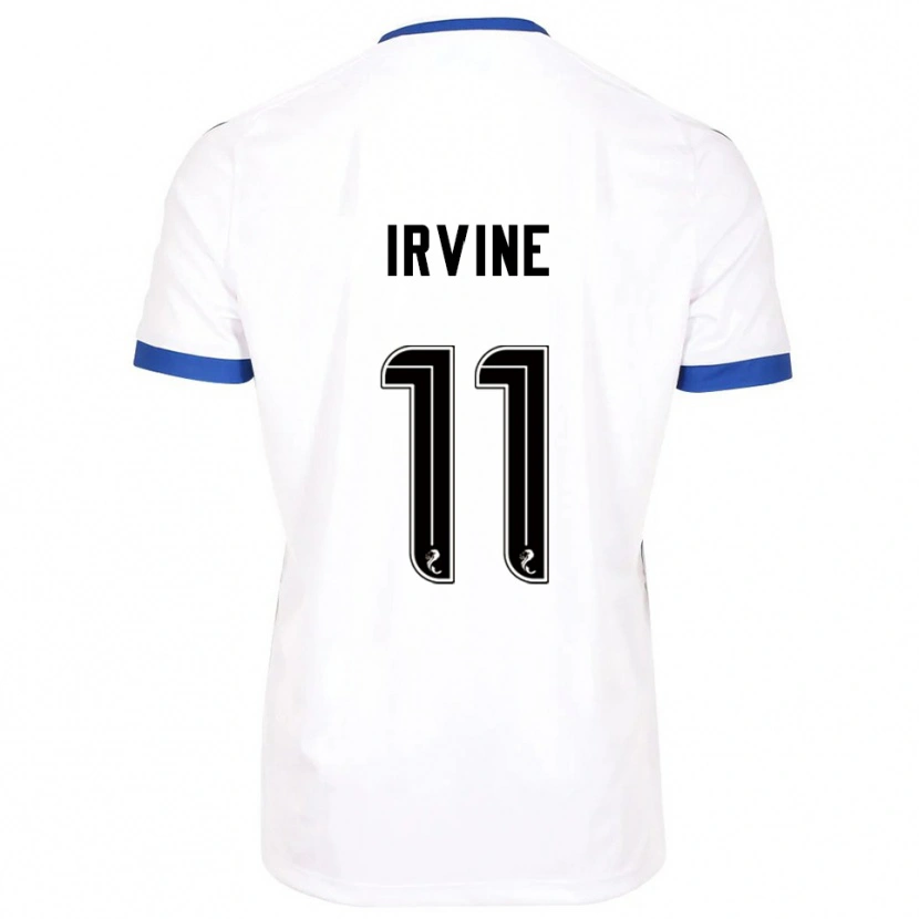 Danxen Kinder Niamh Irvine #11 Weiß Blau Auswärtstrikot Trikot 2025/26 T-Shirt